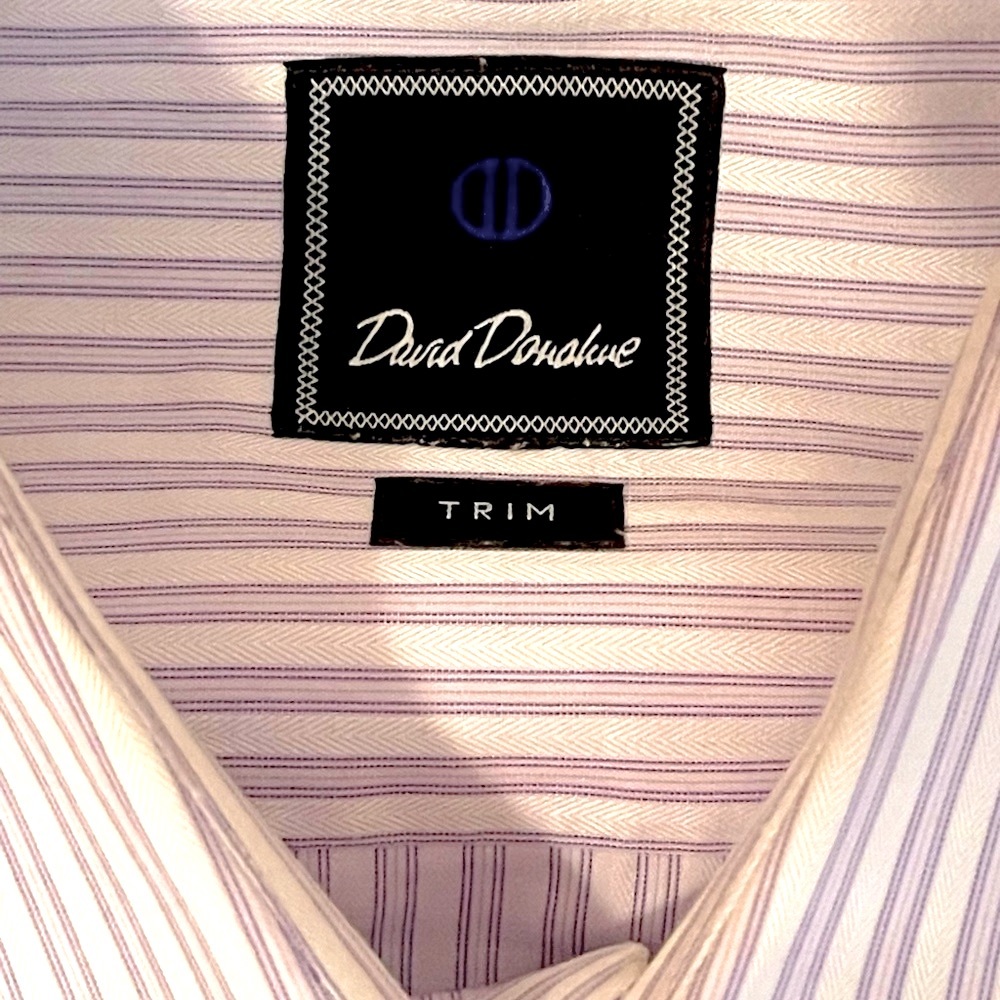 David Donahue Trim Fit Mens Dress Shirt